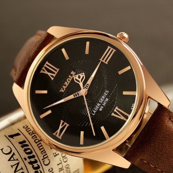 YAZOLE atas merek mewah jam tangan pria jam tangan pria jam tangan Waterproof bisnis kinyang kuarsa dunia yzl370h - coklat - ???? ??????  