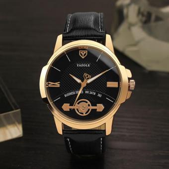 YAZOLE atas merek mewah menonton pria arloji bisnis kuarsa jam tangan pria Sport kuarsa dunia yzl365h - hitam - ???? ??????  