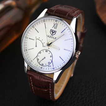 YAZOLE Brand Watch Men Women Watches Quartz Wristwatches Female Male Quartz-watch YZL314-Brown - intl  