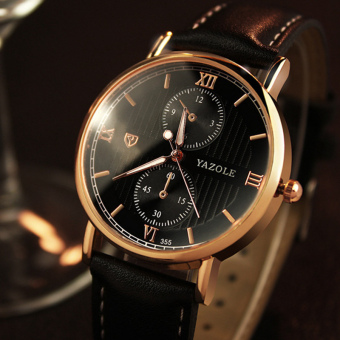 YAZOLE Brand Watch Men Women Watches Quartz Wristwatches Female Male Quartz-watch YZL355H-Black - intl  