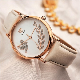 Yazole Ladies Brand Famous Wristwatch Quartz-Watch (White) - intl  