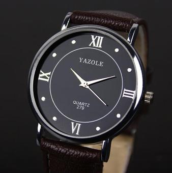 YAZOLE merek jam tangan wanita jam tangan pria jam kuarsa laki-laki kuarsa dunia yzl279h - coklat - ???? ??????  