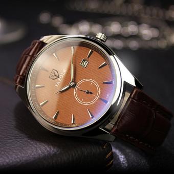 YAZOLE Wristwatch Wrist Watch Men Watches 2017 Top Brand Luxury Famous Male Clock Quartz Watch for Men YZL306Z-Brown - intl  