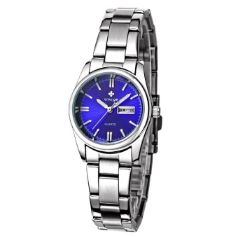 YBC Women Waterproof Quartz Watch Stainless Steel Strap Date Week Wristwatch - intl  