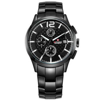 Yika Men's Business Waterproof Calendar Luminous Quartz Stainless Steel Wrist Watch (White)  