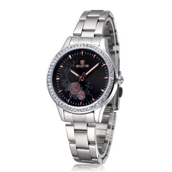 YJJZB Brand skone steel watches Peony carved watch dial premium women's business  