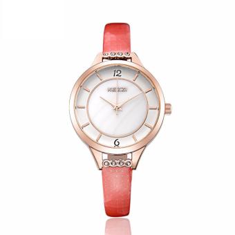 YJJZB KEZZI Brand 2016 Fashion Women Watches High Quality Ladies Leather Quartz Wristwatch Montre Femme Waterproof Relogio Feminino (Pink)  