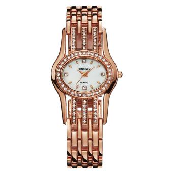 YJJZB Kingsky ladies fashion brand watches quartz watch new customizable LOGO watch fashion watch (Rose Gold)  