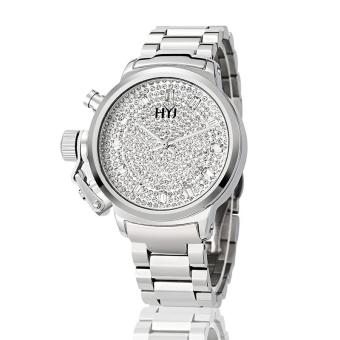 YJJZB Top Brand Luxury Full Rhinestone Ladies Dress Watch Stainless Steel Quartz Watch Women Watch Montre Femme Relogio Feminino WY604 (Silver)  