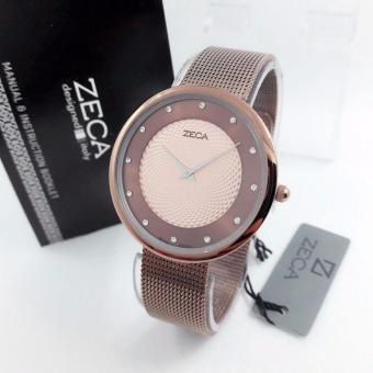 Zeca - ZC1001 - Jam tangan wanita - Models Elegant - Strap Pasir - Stainless steal  