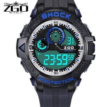 ZGO Top Brand Deep Diver 10Bar Digital Wristwatches Men LED DisplayBack Light Sprot Climbing Swim Outdoor Watch For Men Relogio - intl  