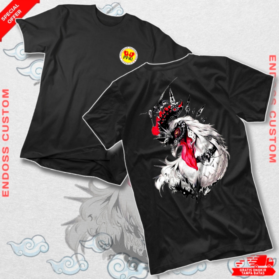 KAOS T-SHIRT PRIA PETERNAK AYAM BROILER CHICKEN KUALITAS DISTRO PREMIUM COTTON COMBED 24S