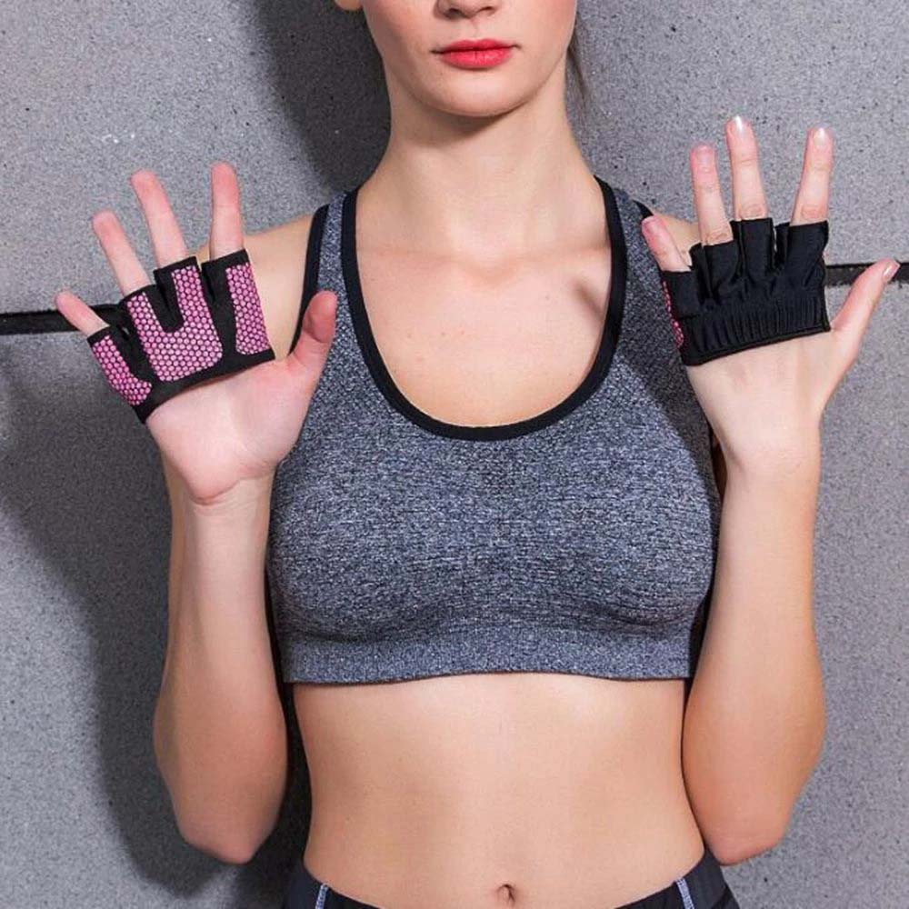 VEROM 1คู่การออกกำลังกายครึ่งนิ้วมือเพาะกายจักรยานออกกำลังกายถุงมือออกกำลังกายถุงมือยกน้ำหนักมือนวมต่อยมวย