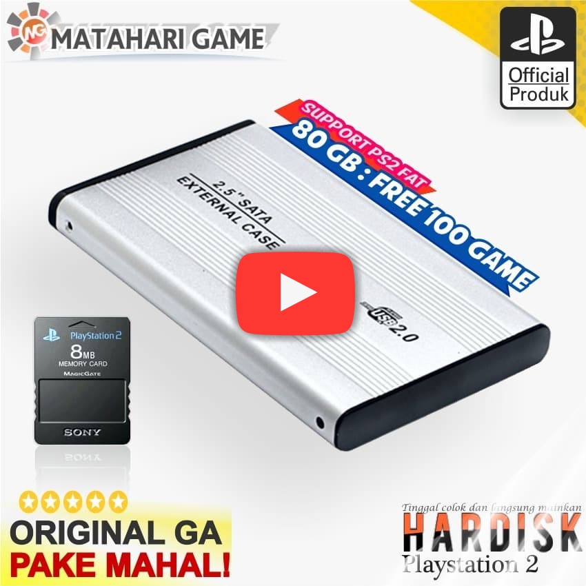 Hdd Ps2 Hardisk Eksternal Ps2 80gb Support Semua Ps2 Fat Series Best Quality Lazada Indonesia
