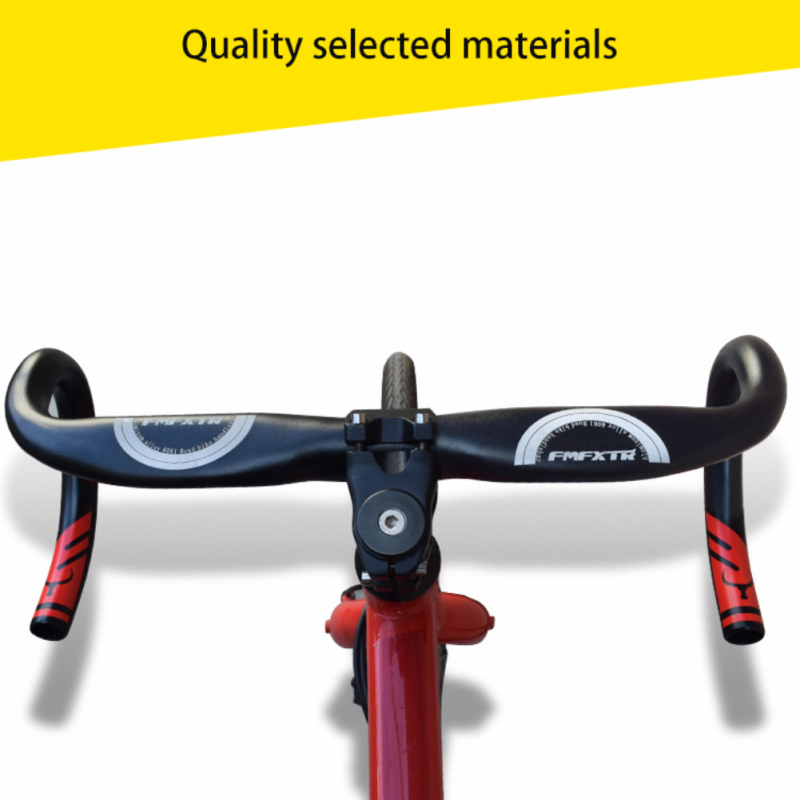Ghi Đông Uốn Cong Xe Đạp Đường Trường Ghi Đông Nhôm Đua Xe Gấp Ghi Đông Uốn Cong 31.8-420Mm Tay Lái Sợi Carbon