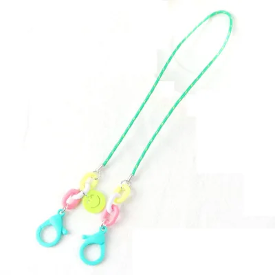 SDFSF Cute Smiley Shape Protect Ears Adjustable Glasses Rope Glasses Chain Anti-lost Chain Glasses Neck Lanyards (10)