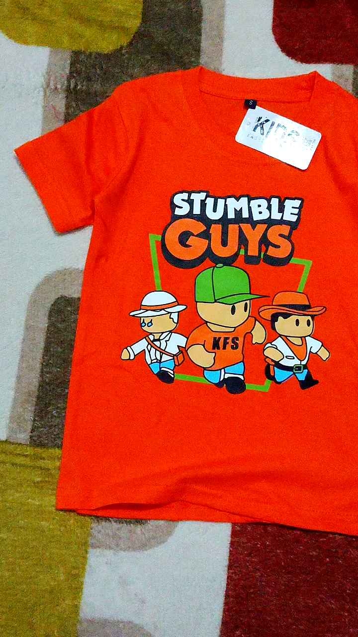 KFS 90 Kaos Anak Stumble Guys Unisex Laki Laki Perempuan 1-10 Tahun