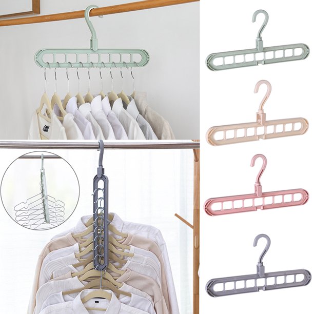 BUNDLE 10PCS Magic Clothes Organizer Hanger Space Saving Stackable Hangar  Penggantung Baju Viral Tiktok Jimat Ruang