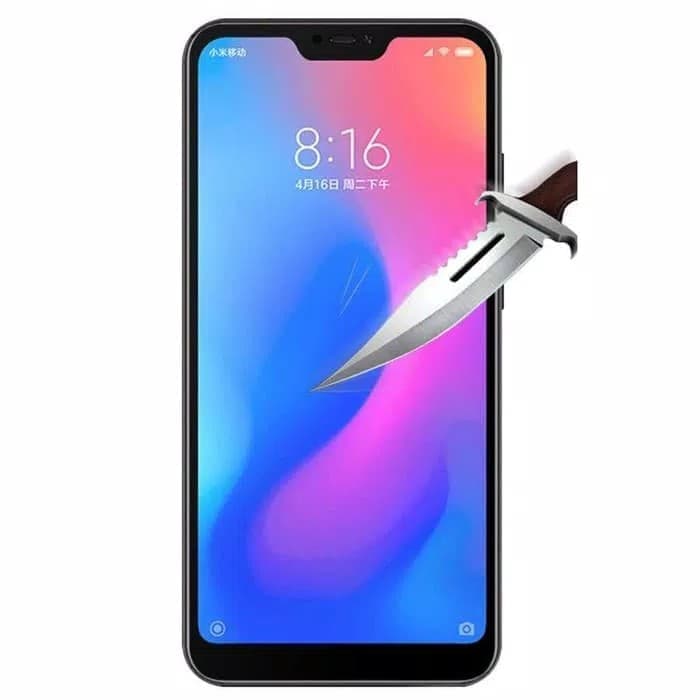 XIAOMI MI A2 LITE Tempered Glass Full Lem Full Cover 6D 9D- HITAM