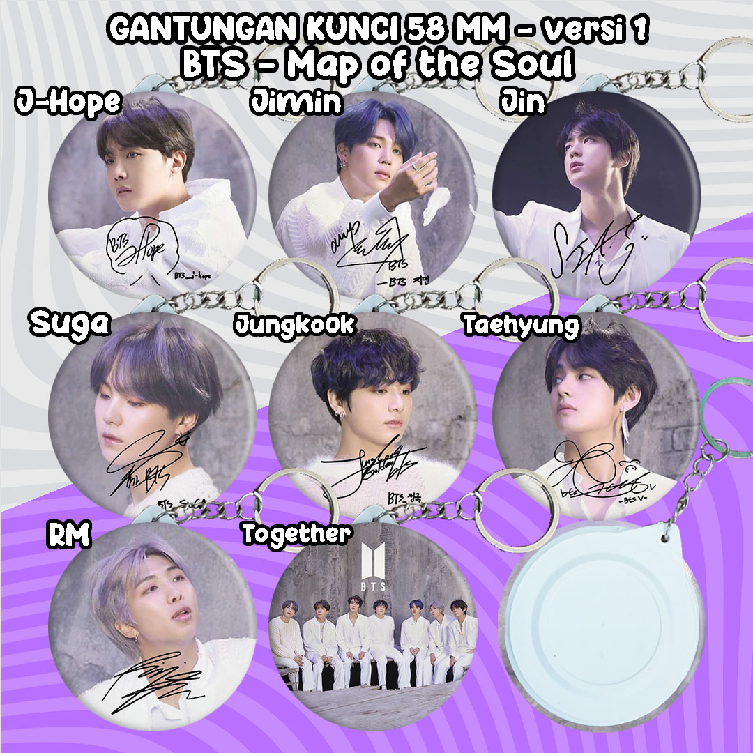 Gantungan Kunci BTS Map of the Soul 7 versi 1 - Souvenir KPOP MOTS
