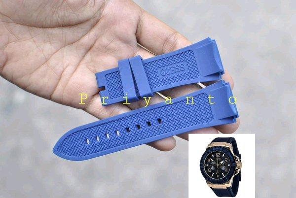 Free Ongkir Rubber strap tali jam tangan guess biru tali jam guess