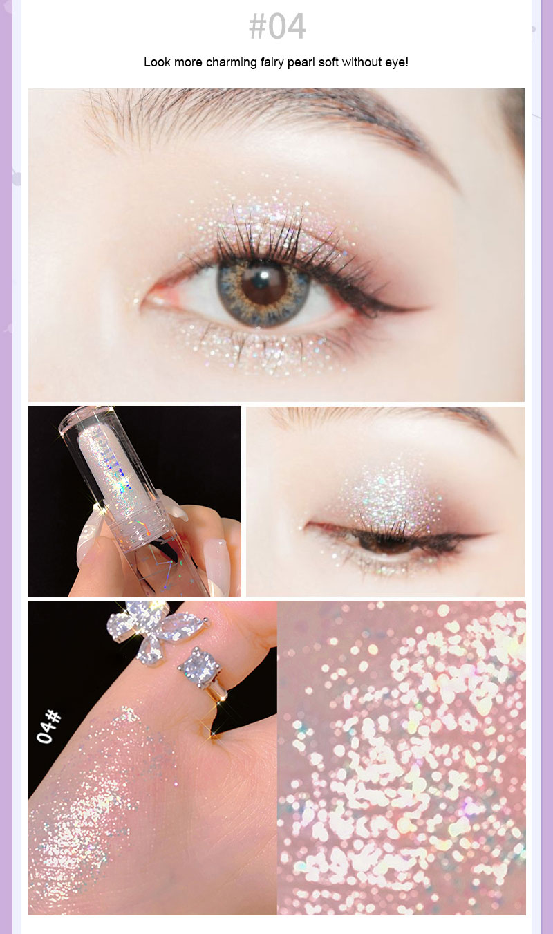 รูปภาพรายละเอียดของ 【Bevy】 Diamond Palette Eyeshadow Pearlescent Waterproof Liquid Eyeshadow Glitter Shimmer Eye Makeup