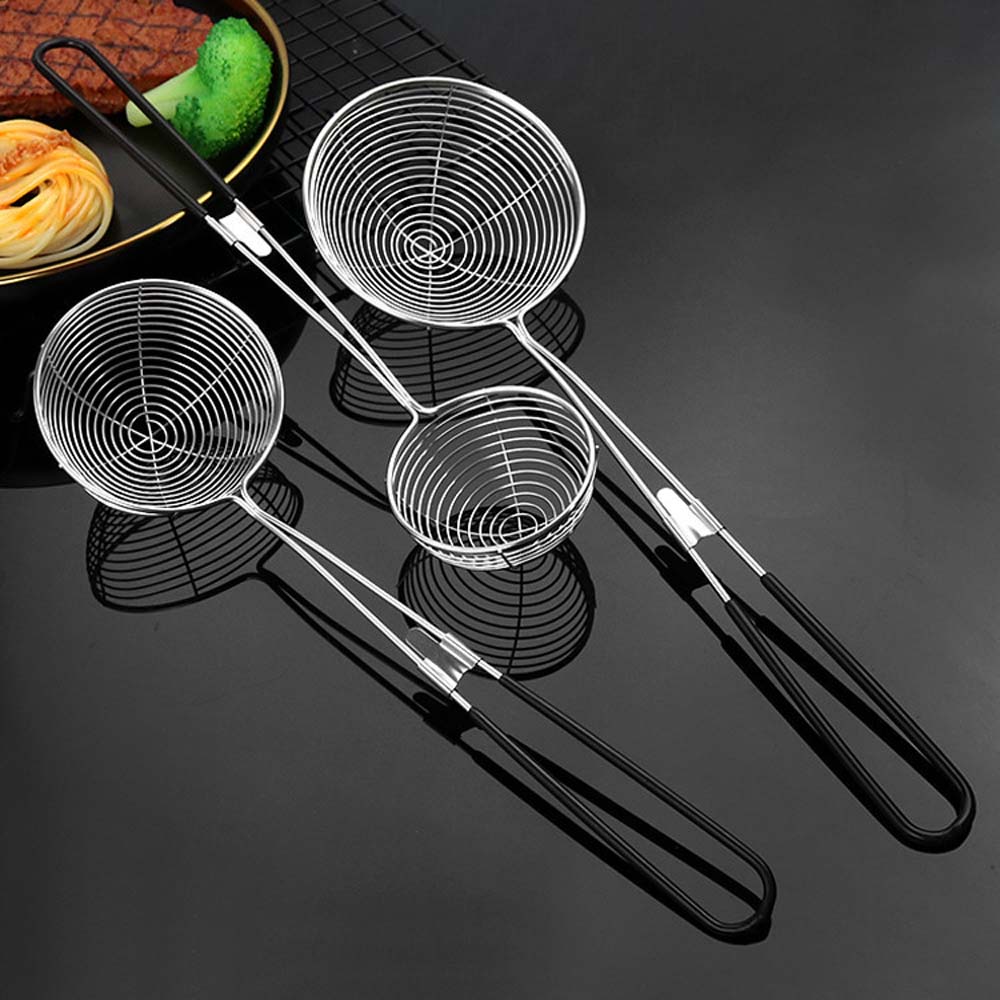FVW1289 Thép không gỉ Nhà Thực phẩm chiên Phụ kiện nhà bếp Skimmer Phòng bếp Bộ lọc thực phẩm Bộ lọc dầu Colander Spoon Bộ lọc