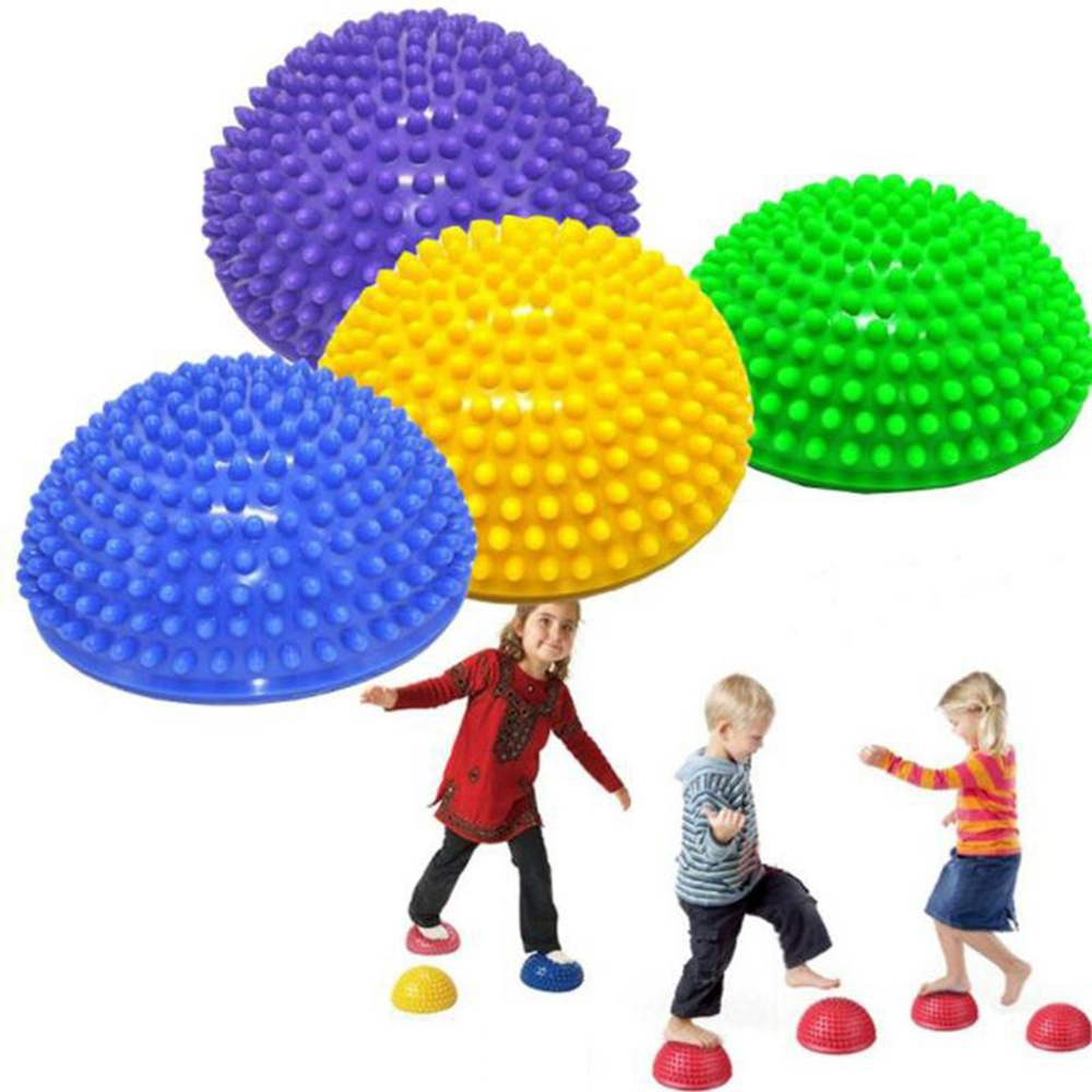 RYZRYGJ Spiky การรวม Sensory เด็กครึ่งเด็กของเล่นแบบทรงตัวอุปกรณ์ออกกำลังกาย Hemisphere ที่เหยียบเท้าลูกบอลโยคะ