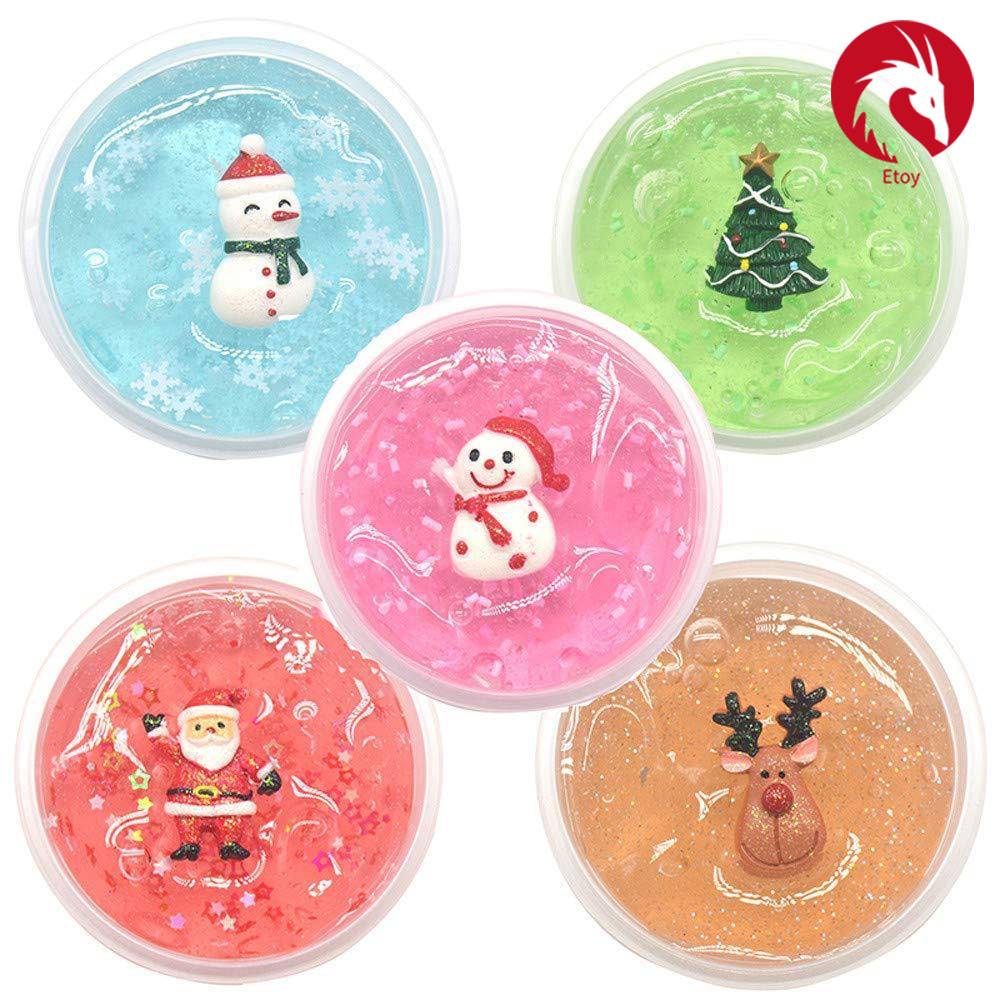 Etoy【Christmas Special】60MLผสมCloud Slime Putty Scentedความเครียดดินเหนียวเด็กของเล่นคริสต์มาสของขวัญ