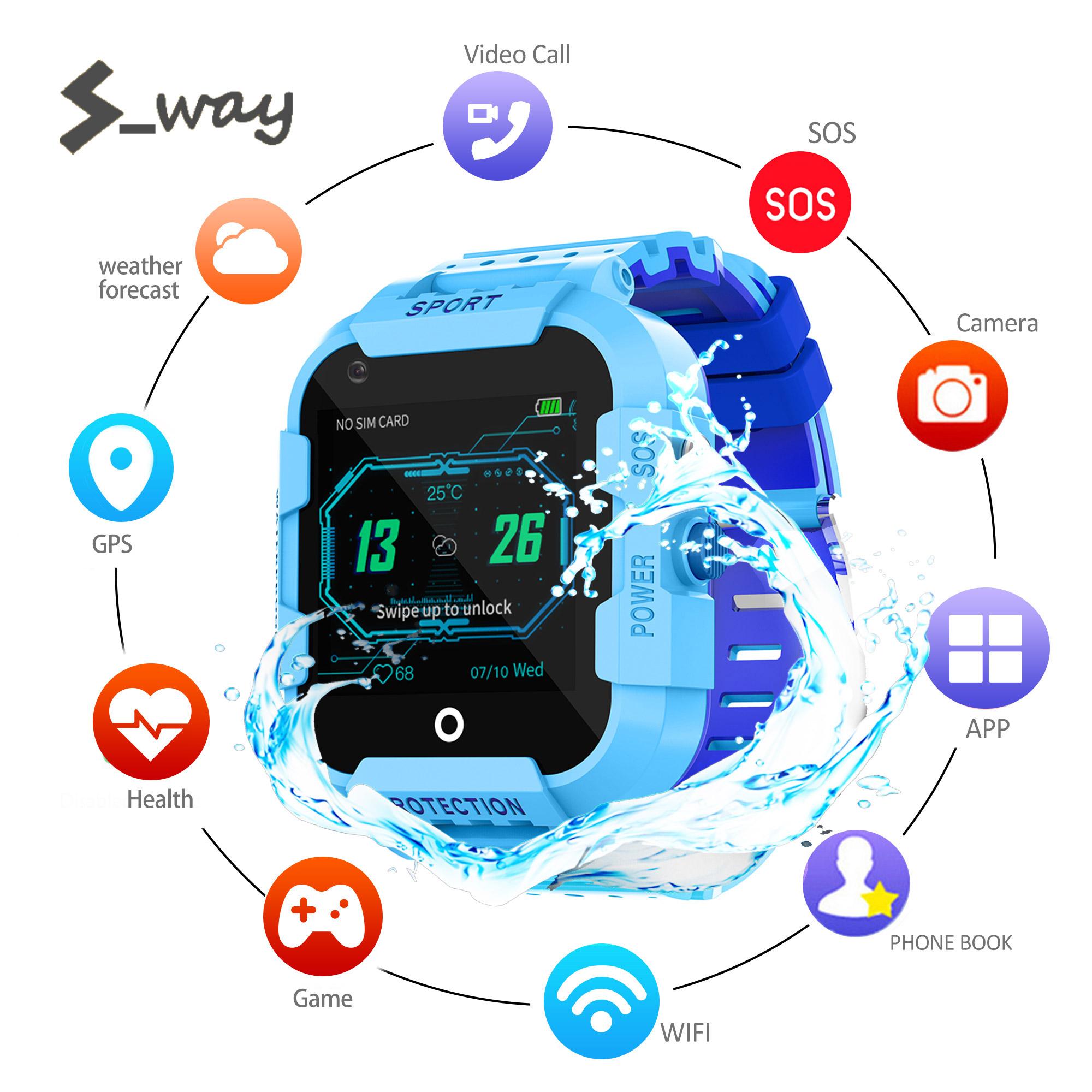 Bản Gốc Đồng Hồ Thông Minh Chống Nước Trong Suốt Y91 Silicone IP68 Cho Trẻ Em Hỗ Trợ Định Vị GPS Gọi Chụp Ảnh Đồng Hồ Thông Minh Cho Trẻ Em