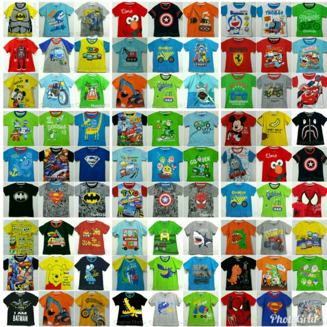 Kaos Anak Cowok 1-10th EXCAVATOR BEEP BEEP ORANGE