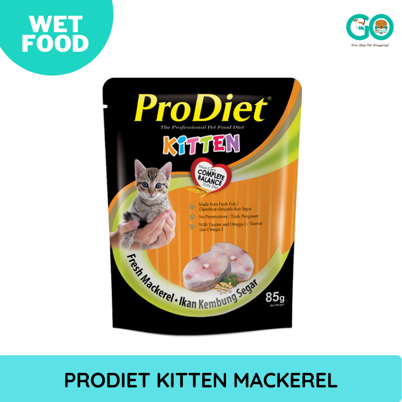 ProDiet Kitten Fresh Mackerel Tuna Wet Food crafted with real mackerel Tuna 85g Lazada Indonesia