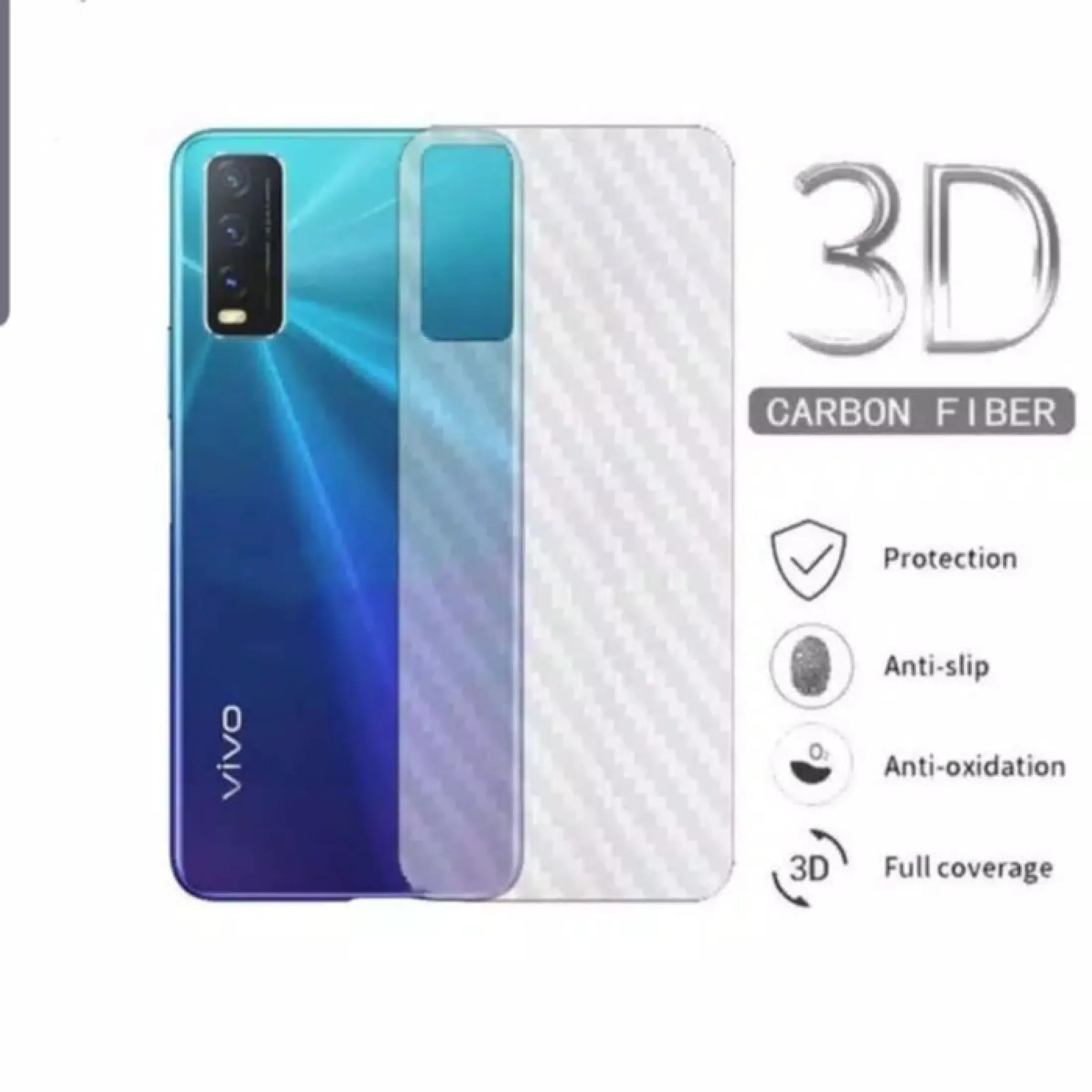 Vivo Y12s New Skin Carbon Garskin 3d Anti Gores Belakang Anti Jamur Lazada Indonesia