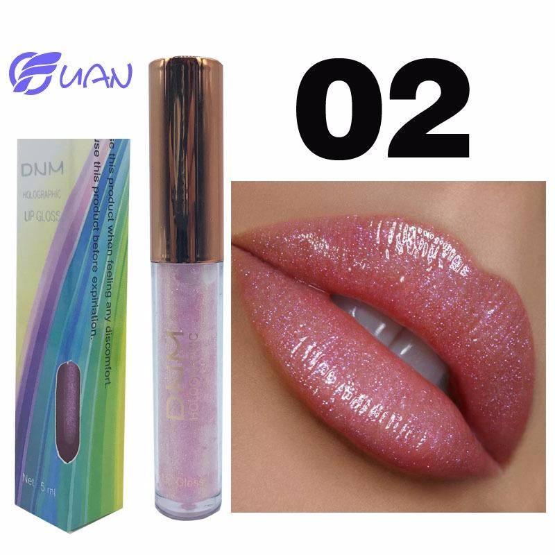 Fuan เรืองแสงลิปกลอส 6 สี Polarized Lip Mermaid Pigment ลิปกลอสแวววาวแฟลช Pearlescent Bright ลิปสติกให้ความชุ่มชื่น