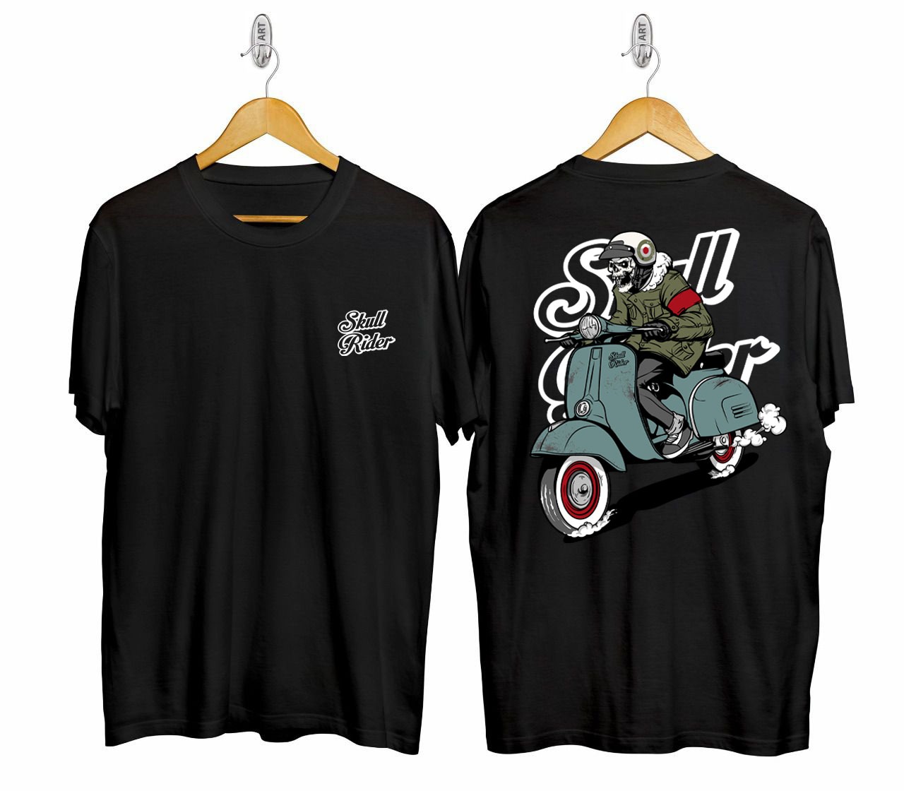 Baju Kaos Erigo Apparel Vespa Skull 