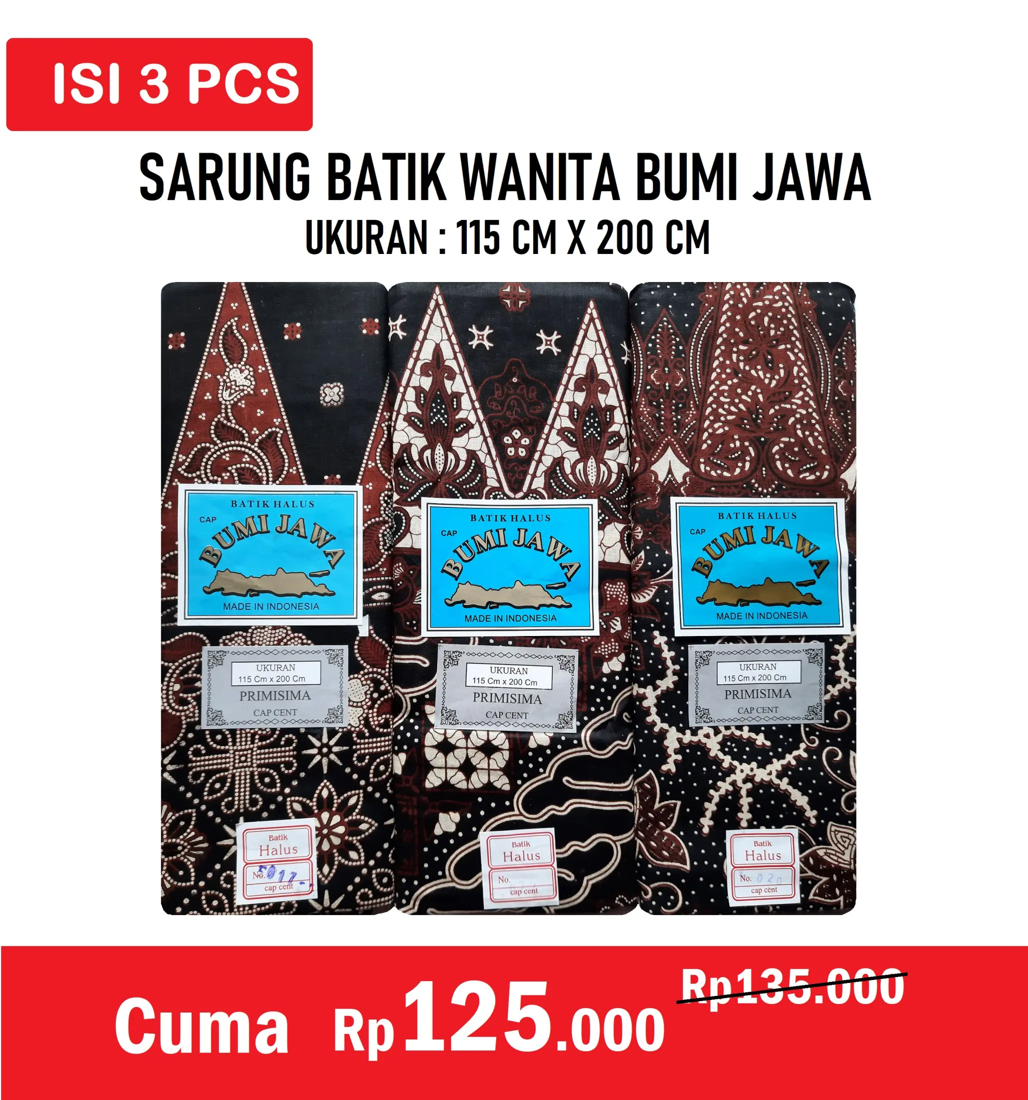 Paket 3 Pcs Kain Sarung Batik Wanita Bumi Jawa Uk 200x115 Cm Jarik Batik Jawa Samping Kebat Panjang Kain Panjang Ibu Melahirkan Kain Batik Panjang Samping Kebat Samping Batik Samping Panjang Untuk Bayi