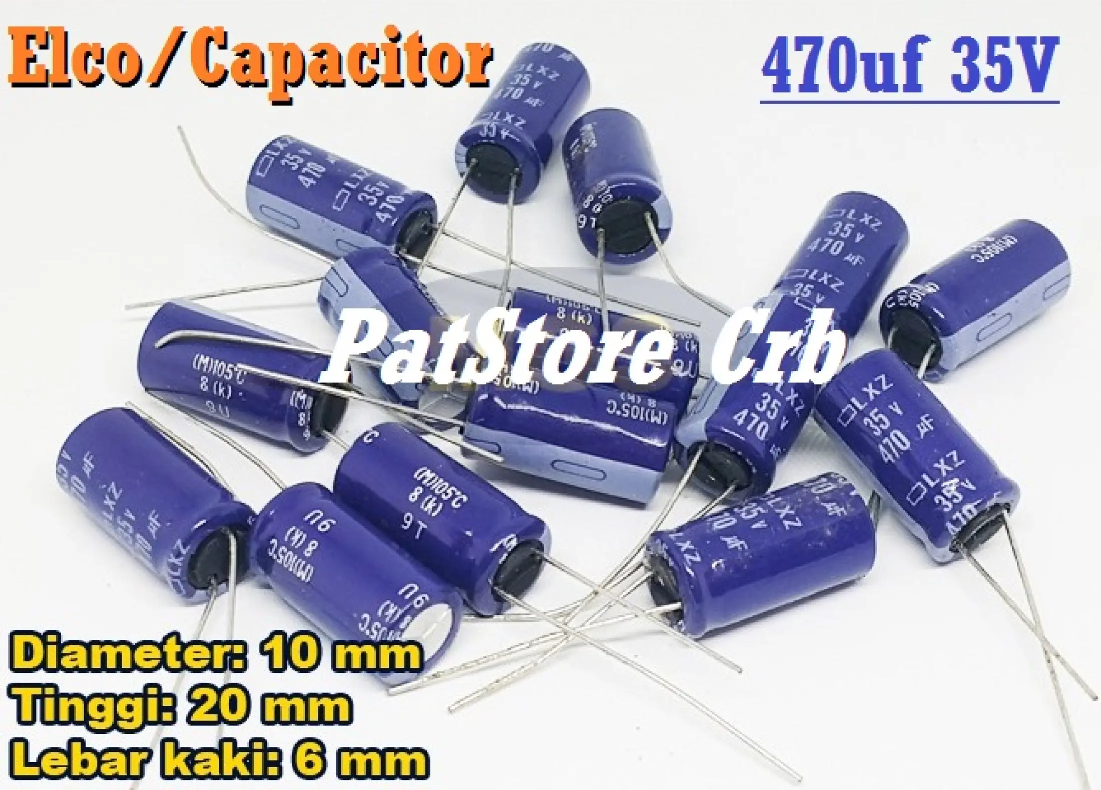 10 Pcs Capacitor Elco 470uf 35v Kapasitor Elko 470uf 35v Kondensator Lazada Indonesia