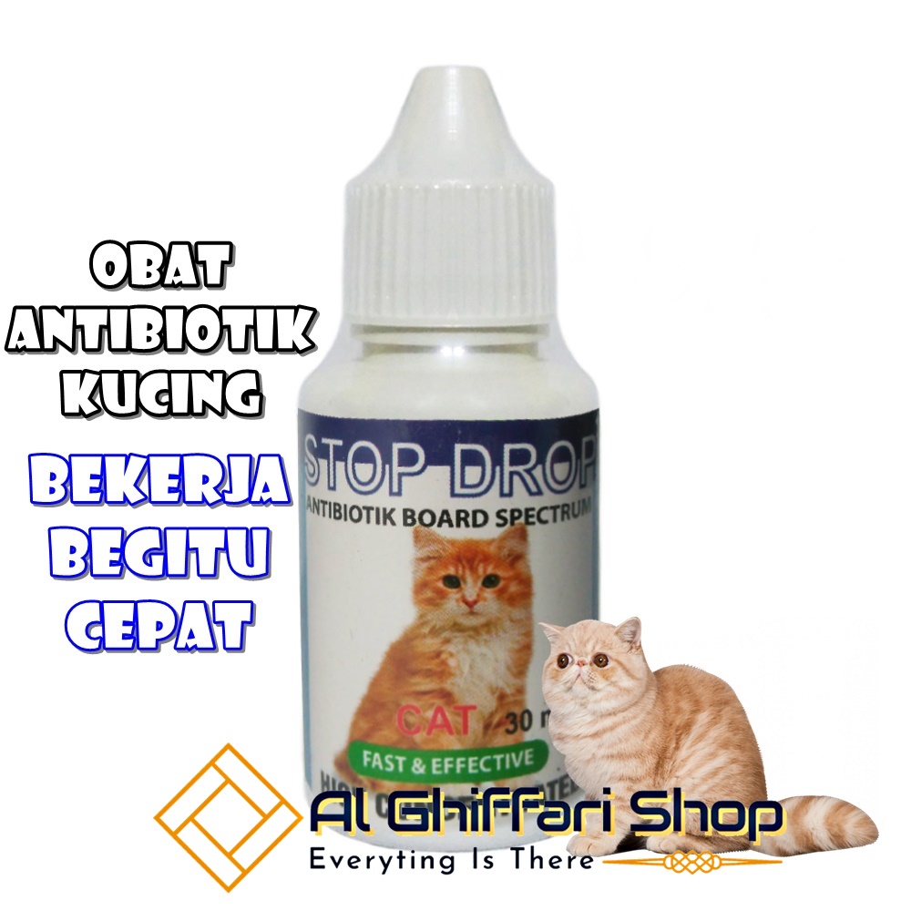 Obat Kucing Obat Antibiotik Kucing Obat Demam Radang Flu Batuk Diare Infeksi Pencernaan Gejala Virus Pada Kucing Stop Drop Kemasan 30ml Al Ghiffari Shop Lazada Indonesia