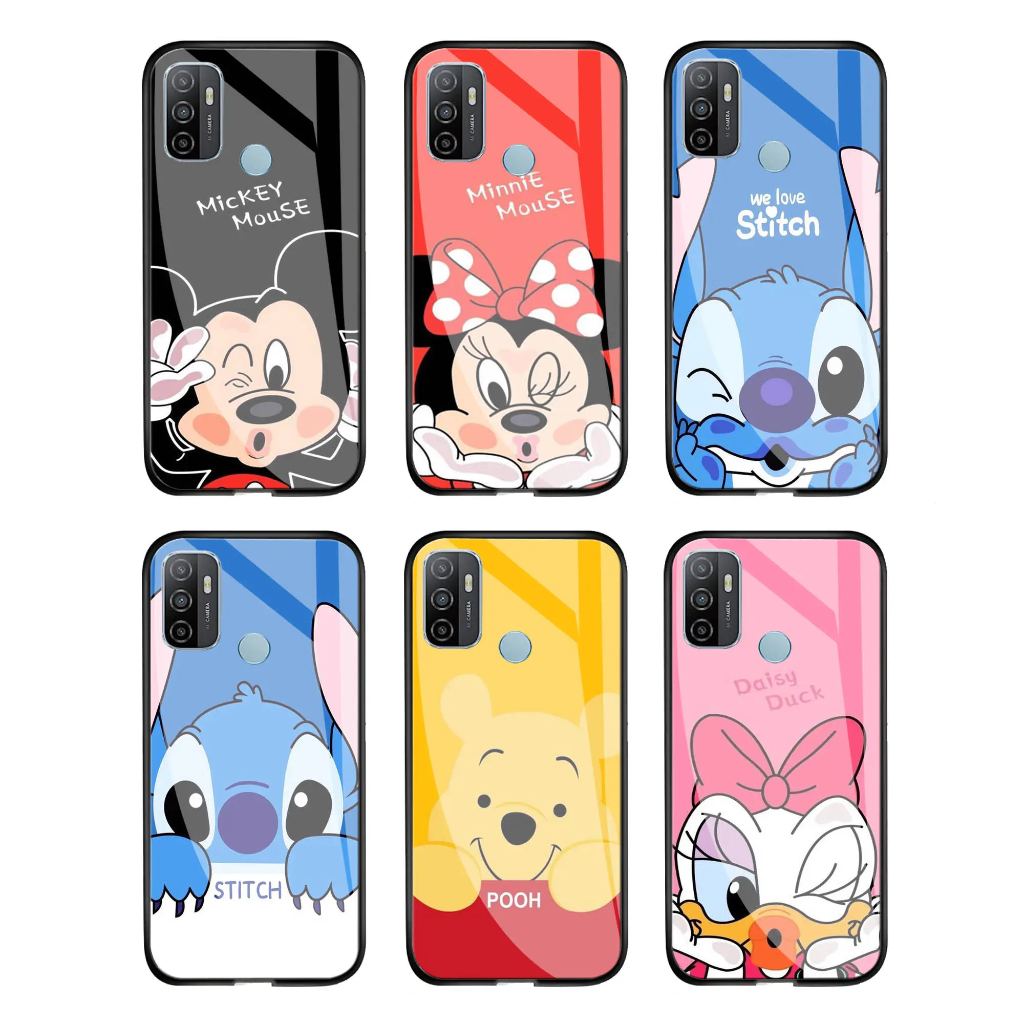 Softcase Glass Karakter For Oppo A53 Case Lucu Case Oppo Kesing Oppo A53 Softcase Oppo A53 Casing Oppo A53 Sarung Hp Oppo A53 Case Oppo