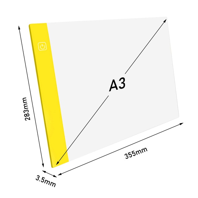 A5/A4 /A3 3ระดับ Dimming USB Powered Ultra-บางบอร์ดวาดรูปไฟ LED Pad ไฟติดตามแท็บเล็ตเปล่าผ้าใบวาดภาพการศึกษาของเล่น