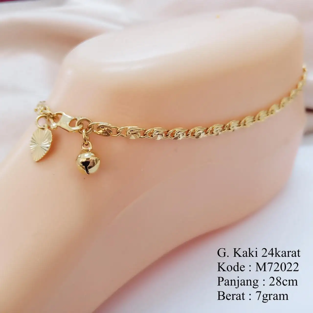 Bayar Ditempat Gelang Kaki Rantai Gepeng Lapis Emas 24 Karat Missi Fashion Jewelry Lazada Indonesia