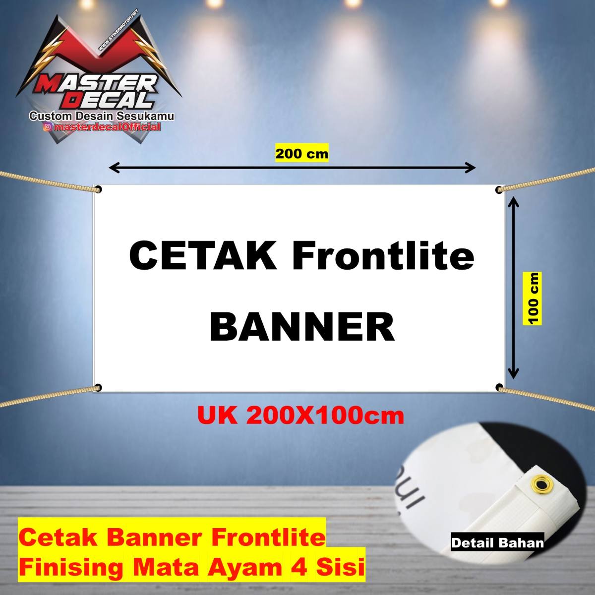 Review Harga Cetak Spanduk Baliho Banner / Spanduk Backdrop Background