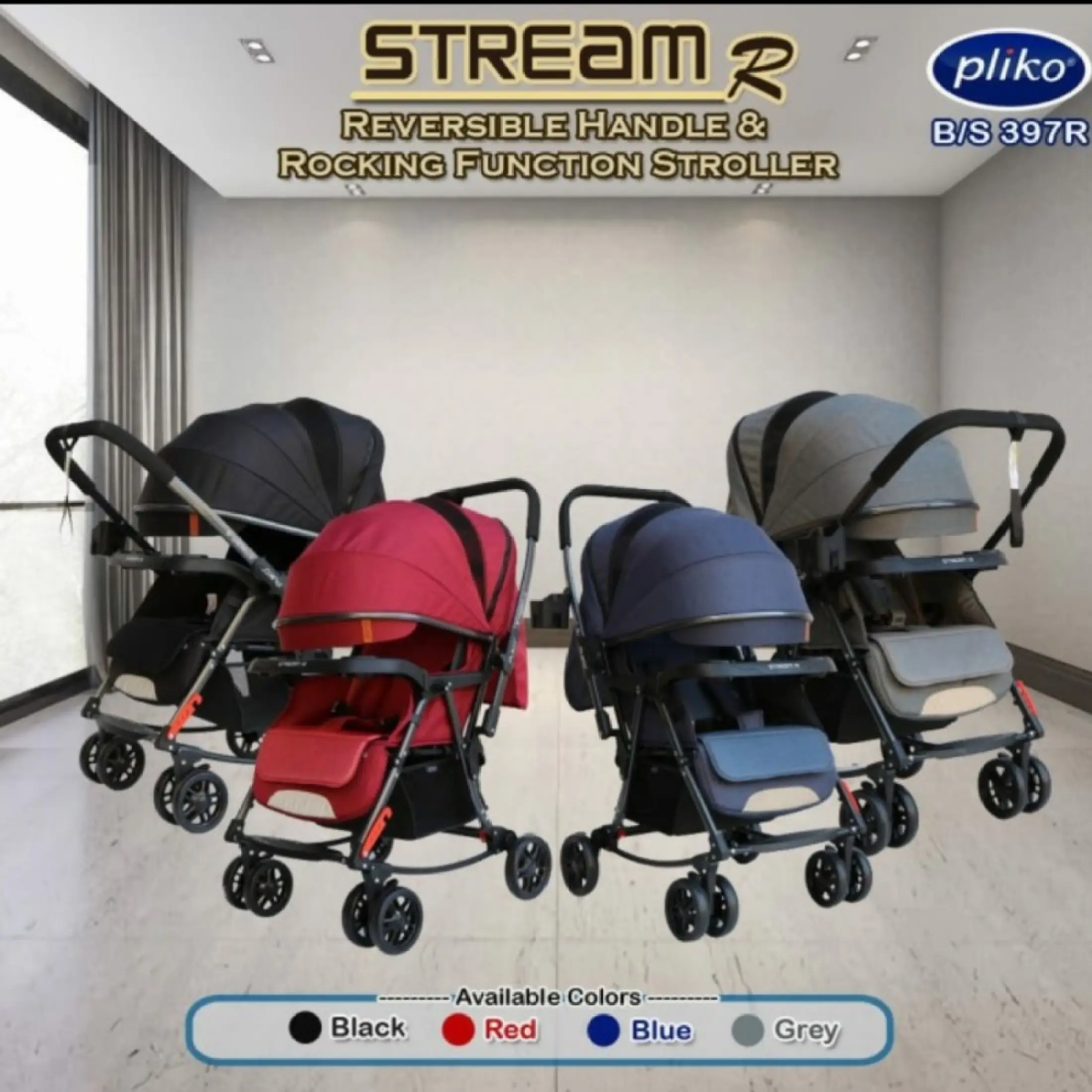 Stroller Pliko Stream R 397r Kereta Dorong Bayi Lazada Indonesia