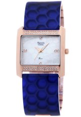 Alexandre Christie 2526 - Jam Tangan Wanita - Stainless Steel Combinasi Mika Biru - Rosegold