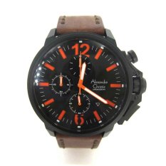 Alexandre Christie - Jam Tangan Pria - Cokelat - Strap Leather - 6374