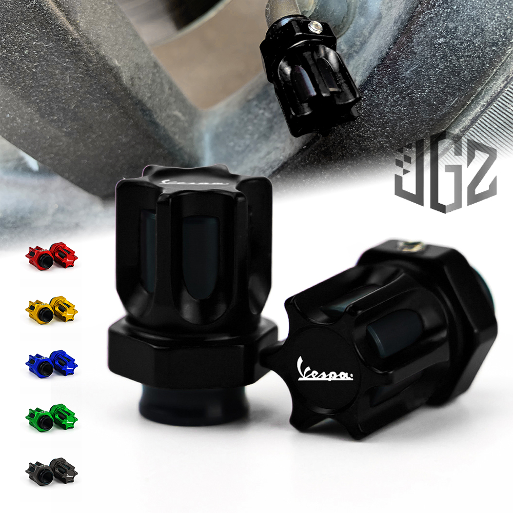 Cnc motorcycle front rear wheel tire valve core stem covers universal scooters for vespa sprint primavera s lx125 150 iget gts gtv