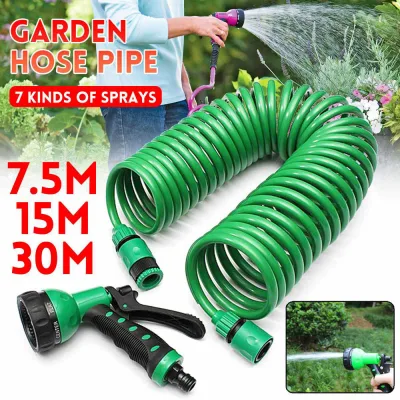 YGSDF Expandable Flexible Retractable With Spray Gun Washing Car Garden Supplies Water Hose Coil Hose Irrigation (1)