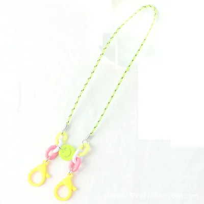 SDFSF Cute Smiley Shape Protect Ears Adjustable Glasses Rope Glasses Chain Anti-lost Chain Glasses Neck Lanyards (13)
