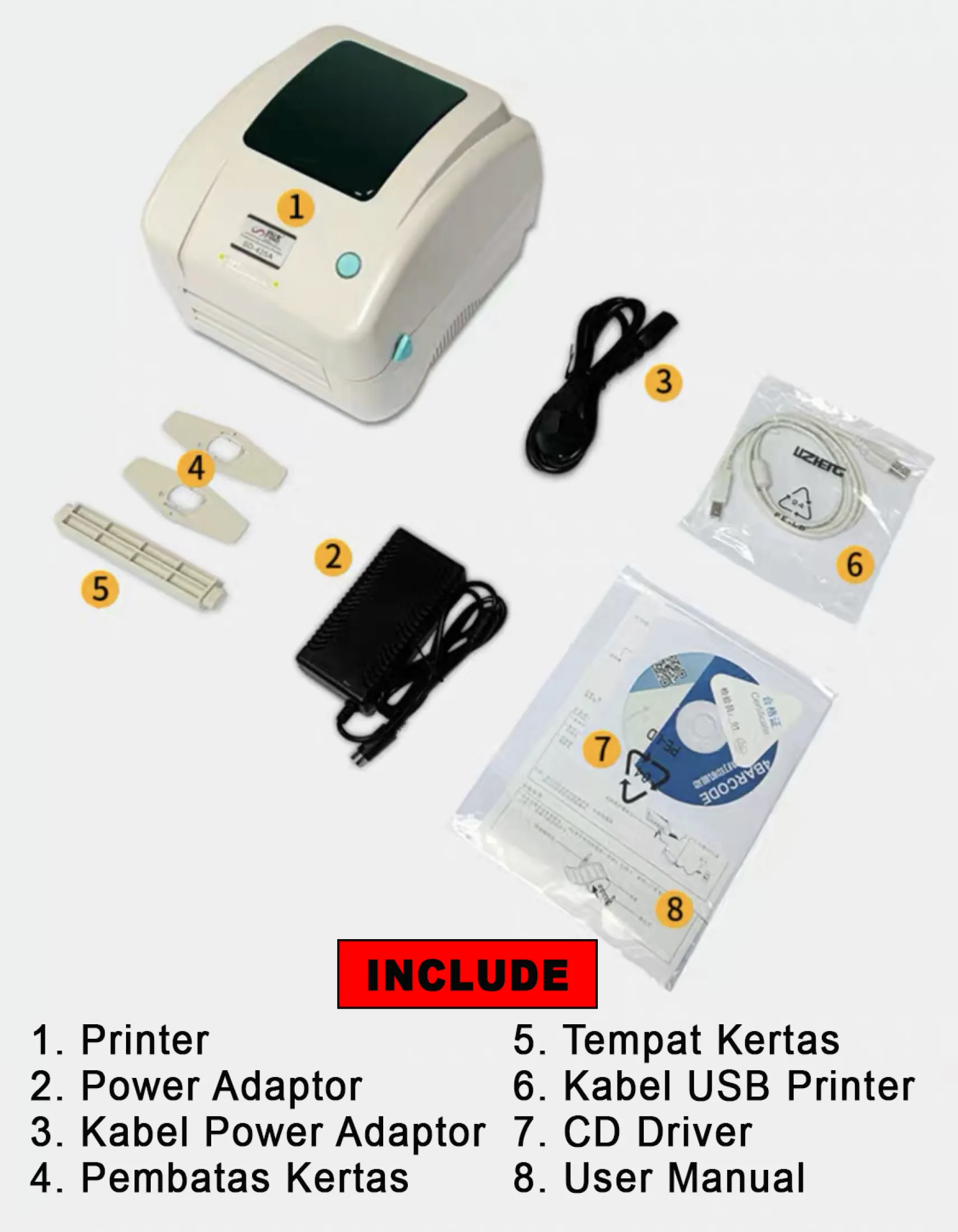 Label Direct Thermal Printer Xprinter Xp 460b Xp460b Sd425a Sd 425a Resi Termal Barcode 108mm 110mm Xprinter Non Bluetooth Black Hitam Putih Lazada Indonesia
