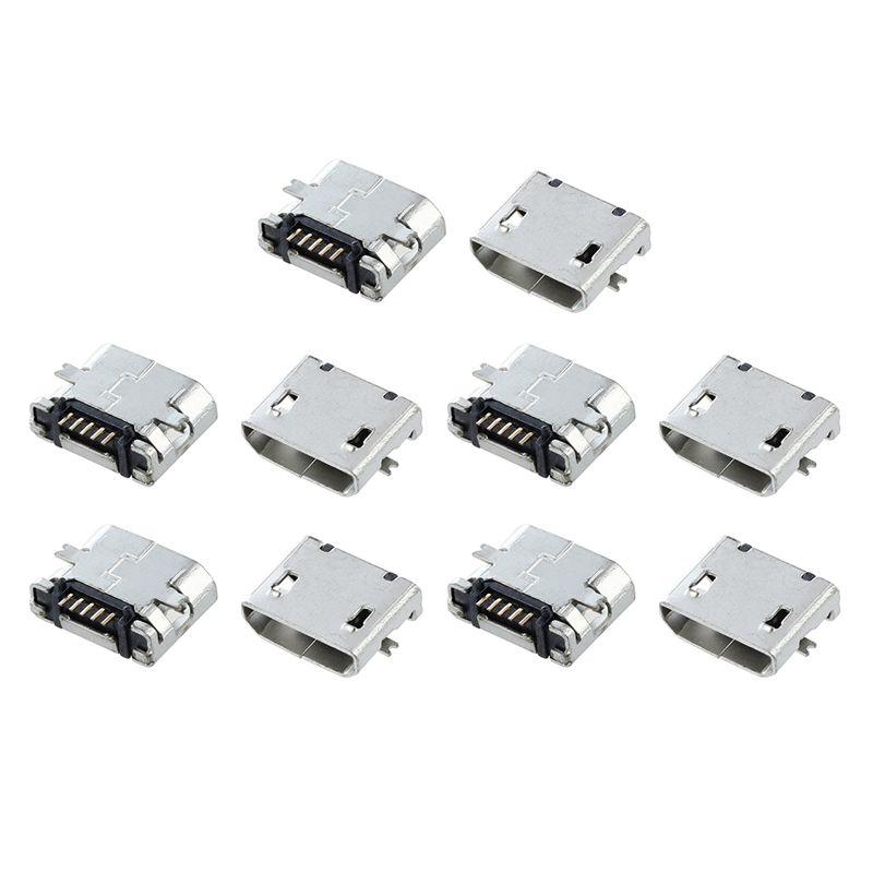 10 pcs spare parts type b micro usb female jack connector port socket